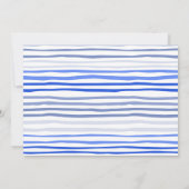 Blue Stripe Moving Announcement Kaart (Achterkant)