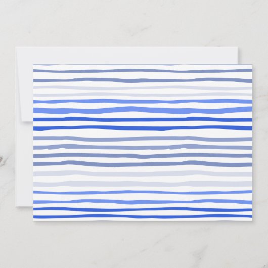 Blue Stripe Moving Announcement Kaart (Achterkant)