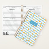 Blue Stripe | Pasta Shapes Personalized Notitieboek (Binnen)