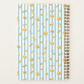 Blue Stripe | Pasta Shapes Personalized Notitieboek (Achterkant)