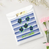 Blue Stripe Patroon Bedankzakje (Gezegeld)