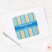 Blue Stripe Personal Gift Stickers (Envelop)