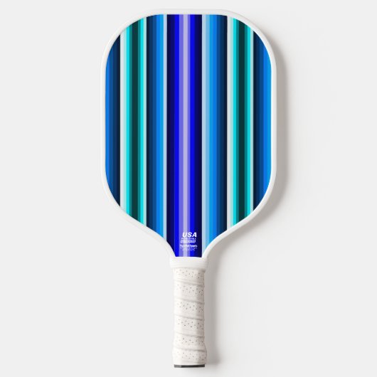 Blue Stripe Pickleball Paddle (Voorkant)