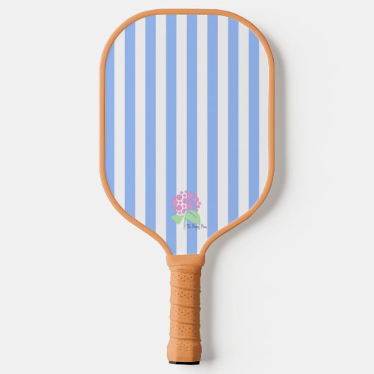 Blue Stripe Pickleball Paddle-Het Preppy Stuk Paddle (Achterkant)