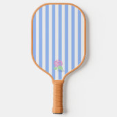Blue Stripe Pickleball Paddle-Het Preppy Stuk Pickleball Paddle (Achterkant)