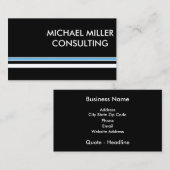 Blue Stripe-sjabloon voor visitekaartjes (Voorkant / Achterkant)