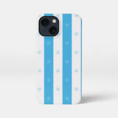 Blue Stripe Snowflake Seamless Winter Pattern iPhone Hoesje (Achterkant)