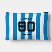 Blue Stripe Sports Team Aangepaste naam Team Etui (Voorkant)