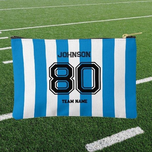 Blue Stripe Sports Team Aangepaste naam Team Etui