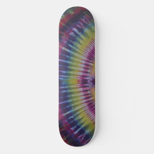 Blue Stripe Tie Dye Skateboard (Voorkant)