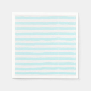 Blue Stripe Waterverf Simple Modern Servet
