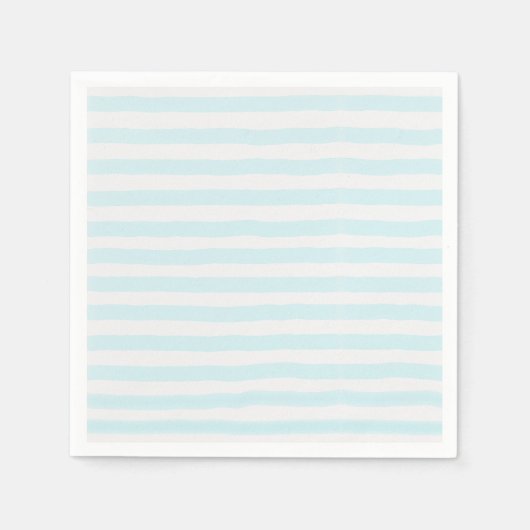 Blue Stripe Waterverf Simple Modern Servet (Voorkant)