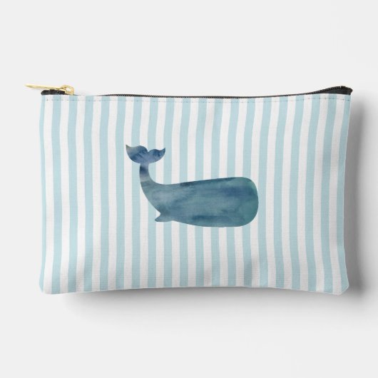 Blue Stripe Whale Coastal Make-up Etui (Voorkant)