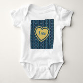Blue Striped Baby Bodysuit van Dichteres Adiela Ak (Voorkant)