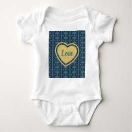 Blue Striped Baby Bodysuit van Dichteres Adiela Ak