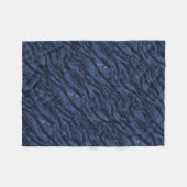 Blue Striped Camo Fleece Deken (Voorkant (Horizontaal))