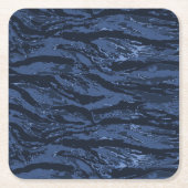 Blue Striped Camo Kartonnen Onderzetters (Voorkant)