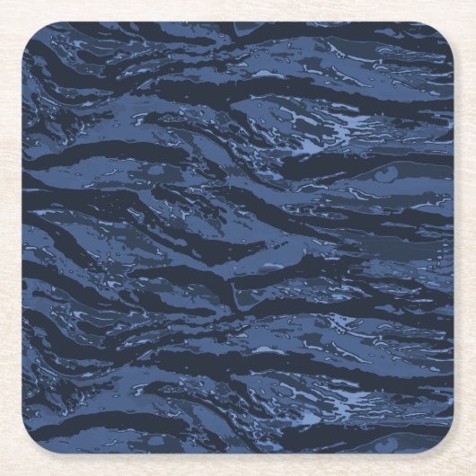 Blue Striped Camo Kartonnen Onderzetters (Voorkant)