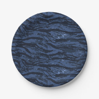 Blue Striped Camo Papieren Bordje