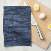 Blue Striped Camo Theedoek (Quarter Fold)