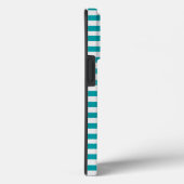 Blue Striped Cell Phone Case with Decorative (Achterkant / Rechts)