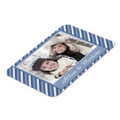 Blue Striped Custom Photo Flex Magneet (Linkerzijde)