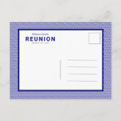 Blue Striped Family Reunion Briefkaart Uitnodiging (Achterkant)
