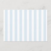 Blue Striped Favorite Memory Bridal Shower Informatiekaartje (Achterkant)
