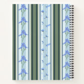 Blue Striped Floral Archive Personalized Notitieboek (Achterkant)