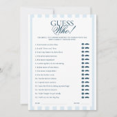Blue Striped Guess Who Card Kaart (Voorkant)