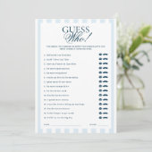 Blue Striped Guess Who Card Kaart (Staand voorkant)