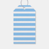 Blue Striped Hete Luchtballon Baby shower Dank u Cadeaulabel (Achterkant)