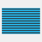 Blue Striped Houndstooth Buffalo Pset Inpakpapier Vel (Voorkant 3)