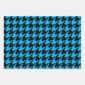 Blue Striped Houndstooth Buffalo Pset Inpakpapier Vel (Voorkant 2)