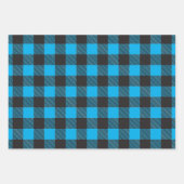 Blue Striped Houndstooth Buffalo Pset Inpakpapier Vel (Voorkant)
