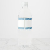 Blue Striped Little Man Baby shower Waterfles Etiket (Achterkant)
