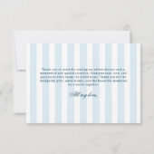 Blue Striped Lobster Theme Bridal Shower Bedankkaart (Achterkant)