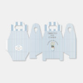 Blue Striped Mason Jar met Flowers Baby shower Bedankdoosjes (Uitgevouwen)