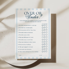 Blue Striped Over or Under Card Kaart