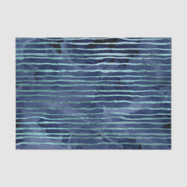 Blue Striped Patroon Tissuepapier