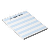 Blue Striped Personalized Notitieblok (Schuin)