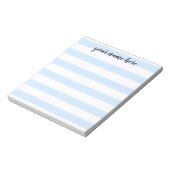 Blue Striped Personalized Notitieblok (Linkerzijde)