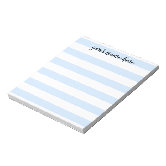 Blue Striped Personalized Notitieblok (Linkerzijde)