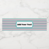 Blue Striped Promotion / Event Waterfles Etiket (Enkel label)