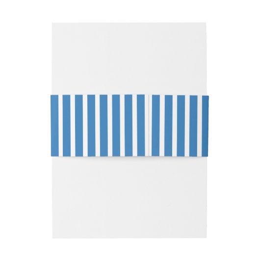 Blue Striped Uitnodigingen Wikkel (Achterkant Voorbeeld)