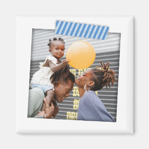 Blue Striped Washi Tape Instagram Magnet