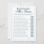 Blue Striped Wedding Show Game Card Kaart (Voorkant)