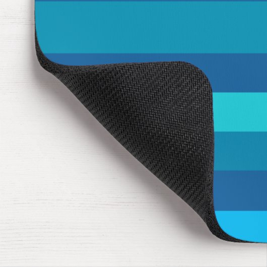 Blue Stripes aangepaste mousepad Muismat (Hoek)