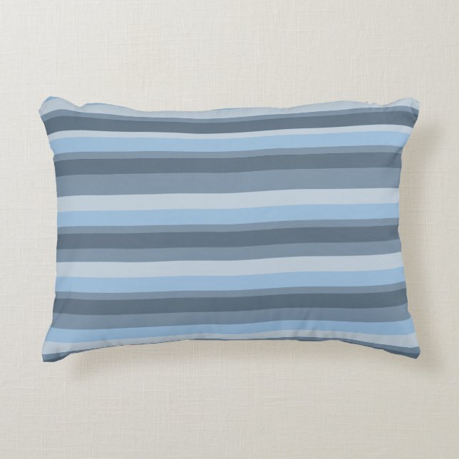 Blue stripes accent kussen (Voorkant)