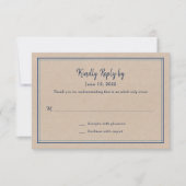 Blue Stripes Adult Only Wedding RSVP-kaart RSVP Kaartje (Voorkant)